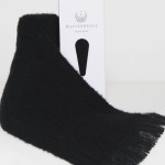 Alpaca Woven Scarf – Black